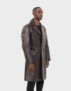 Bryson Men's Leather Fall Trench Coat